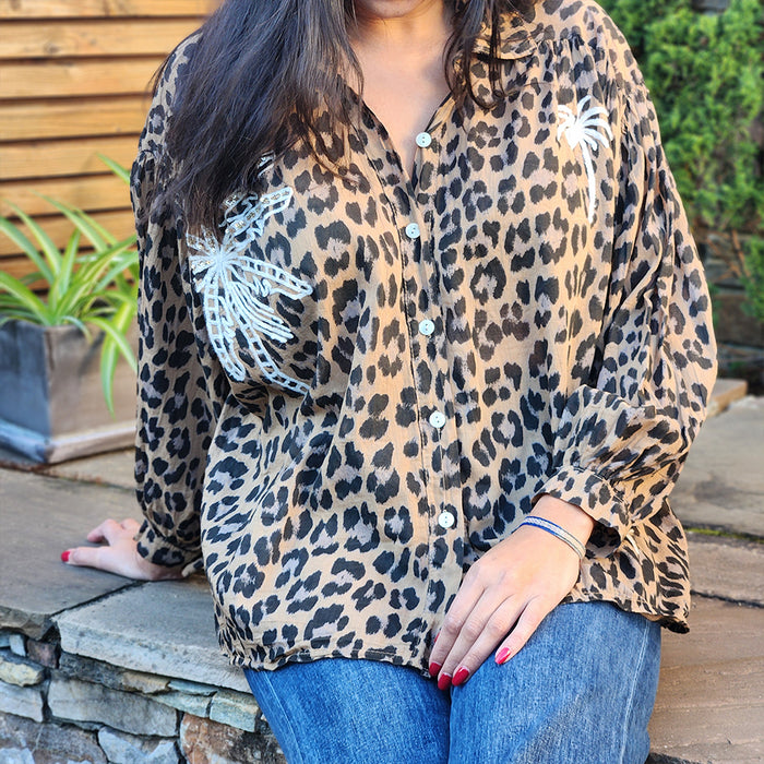 Chemise Fauve camel