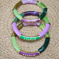 Bracelet Amour violet vert