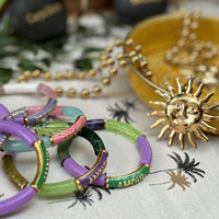 Bracelet Amour violet vert