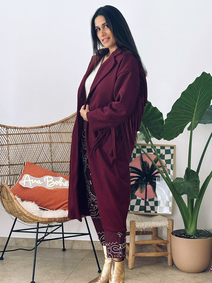 Manteau à franges Tulum