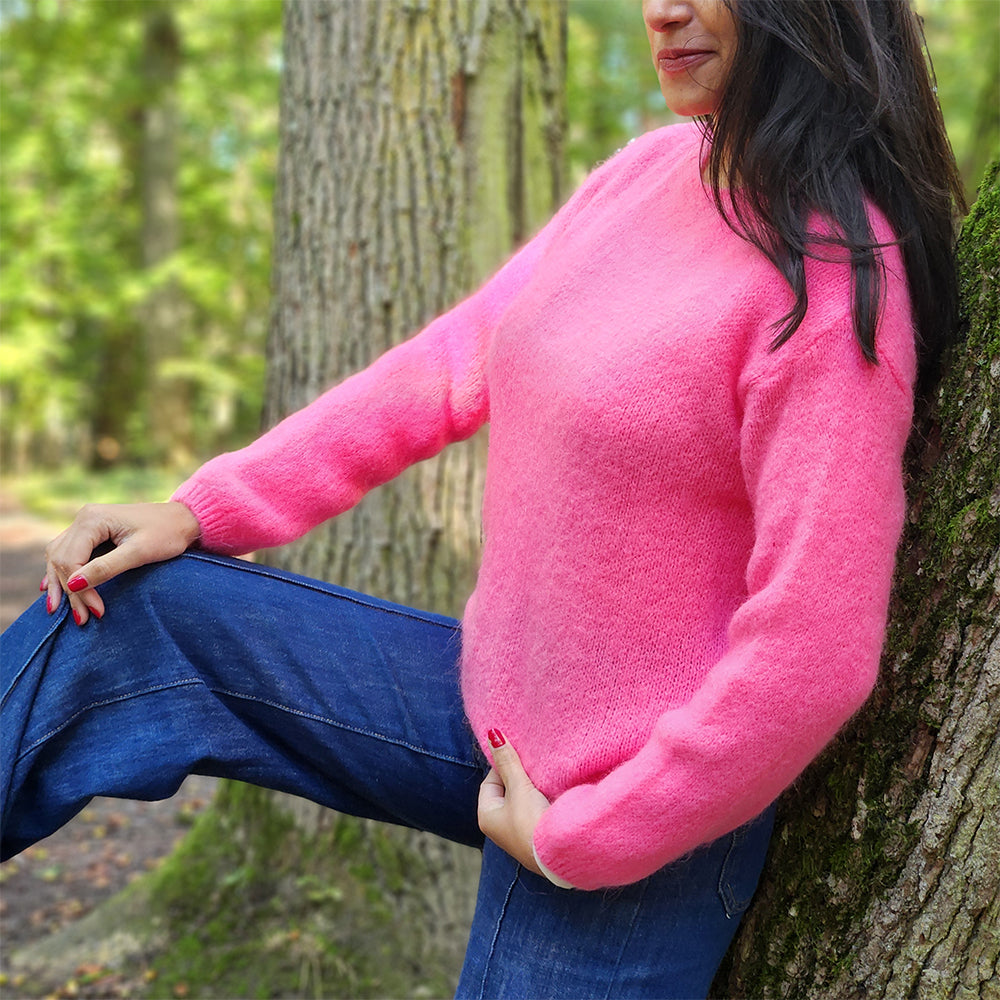 Pull Amélie rose bonbon