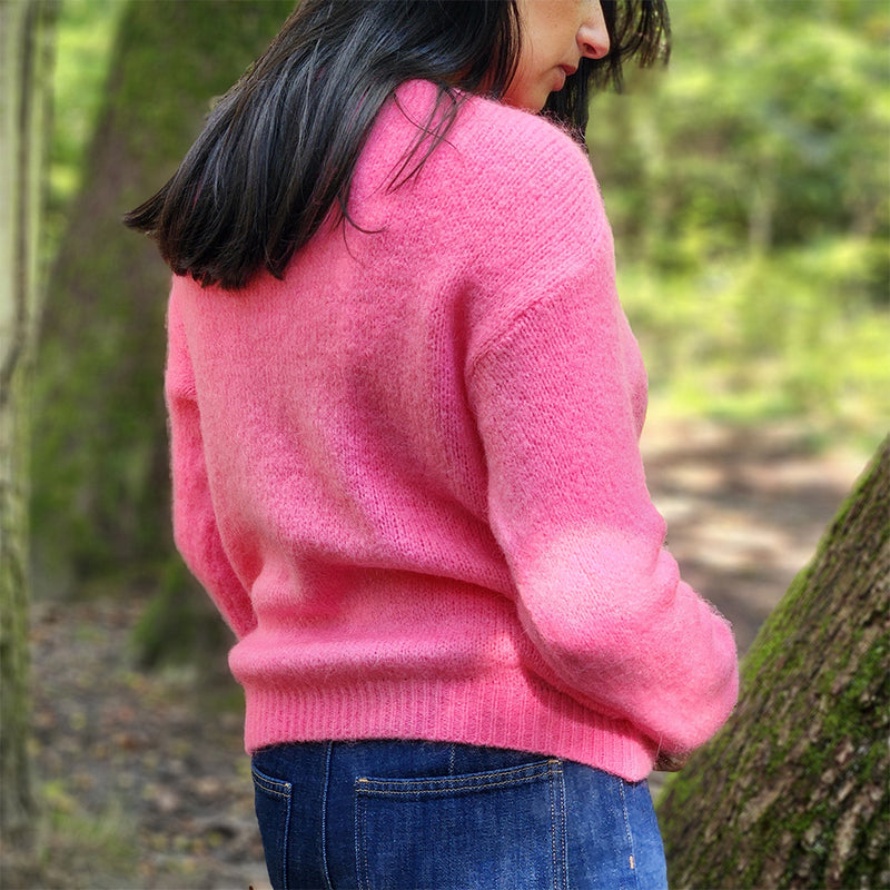 Pull Amélie rose bonbon