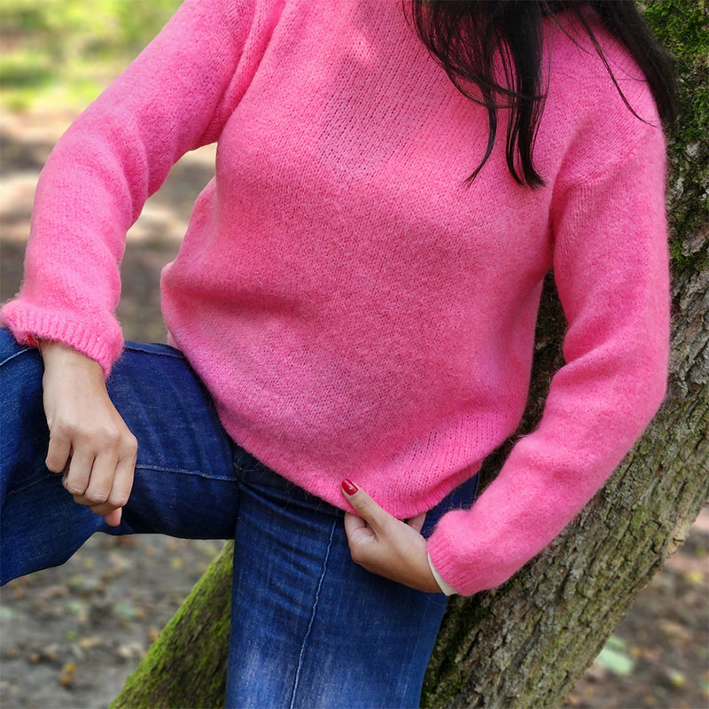 Pull Amélie rose bonbon